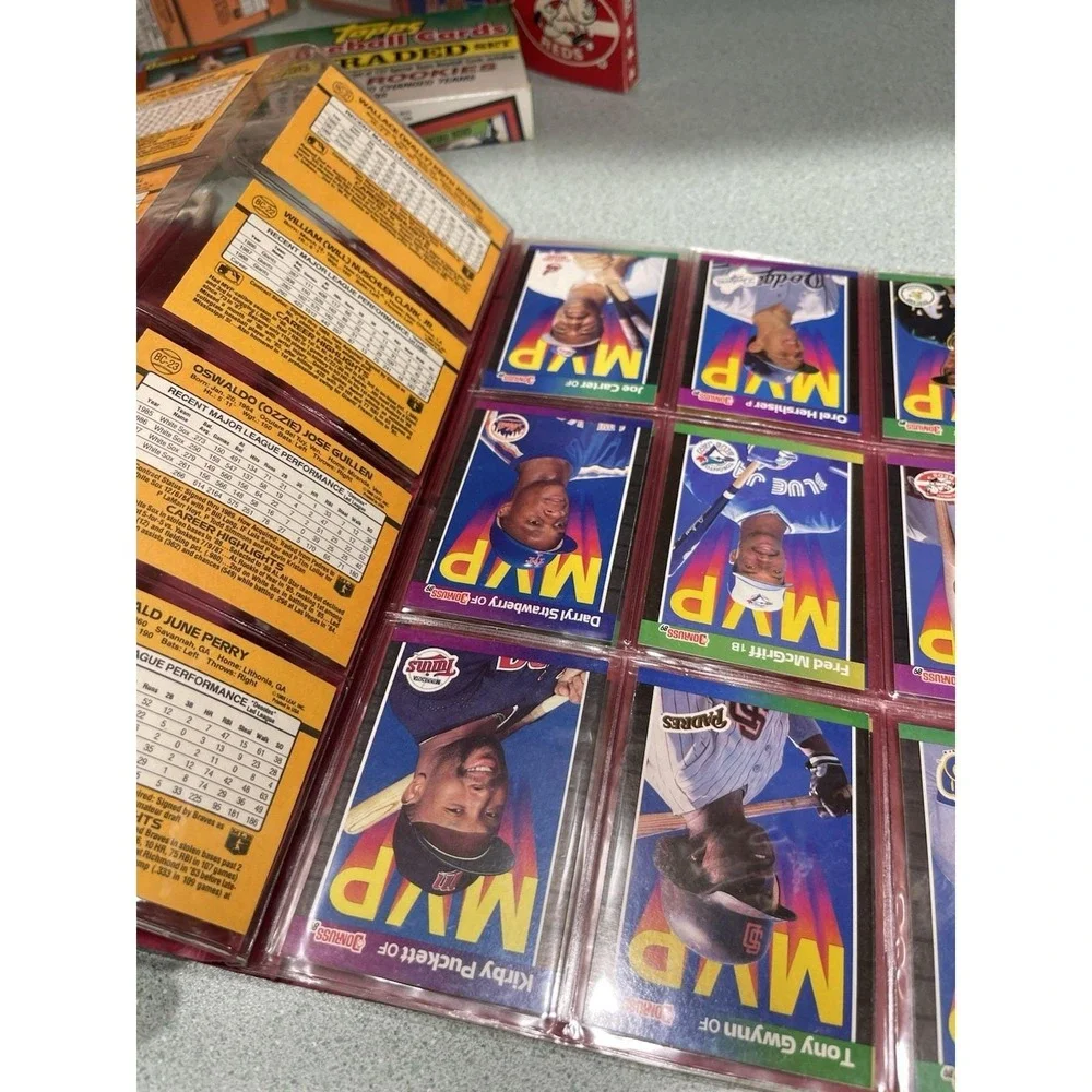 90s Late 80s Baseball cards Cincinnati Reds Tops MVP Cubs Collector Set